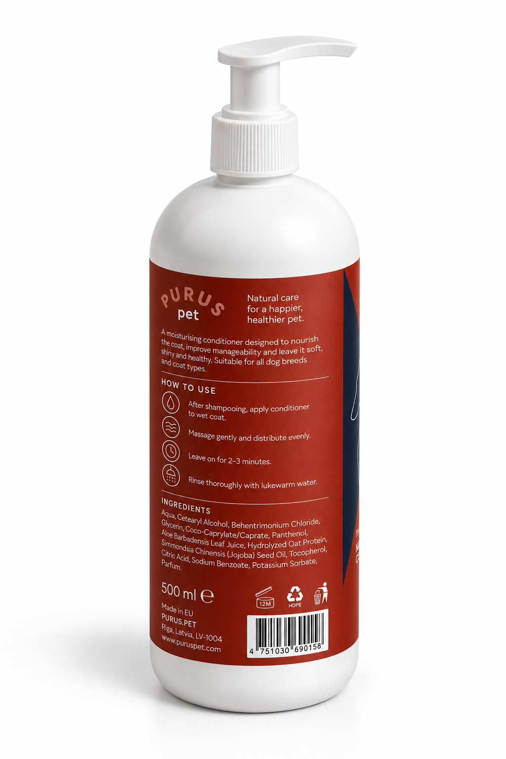 PURUS conditioner angled back product photo